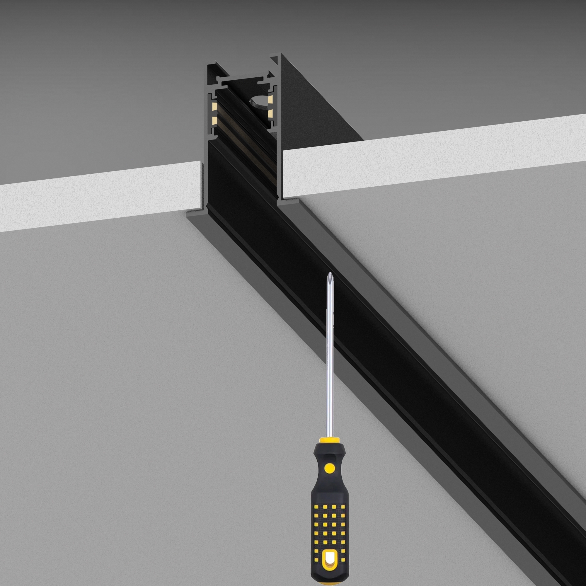 EGO RECESSED TRIM BINARIO 1 MT BI