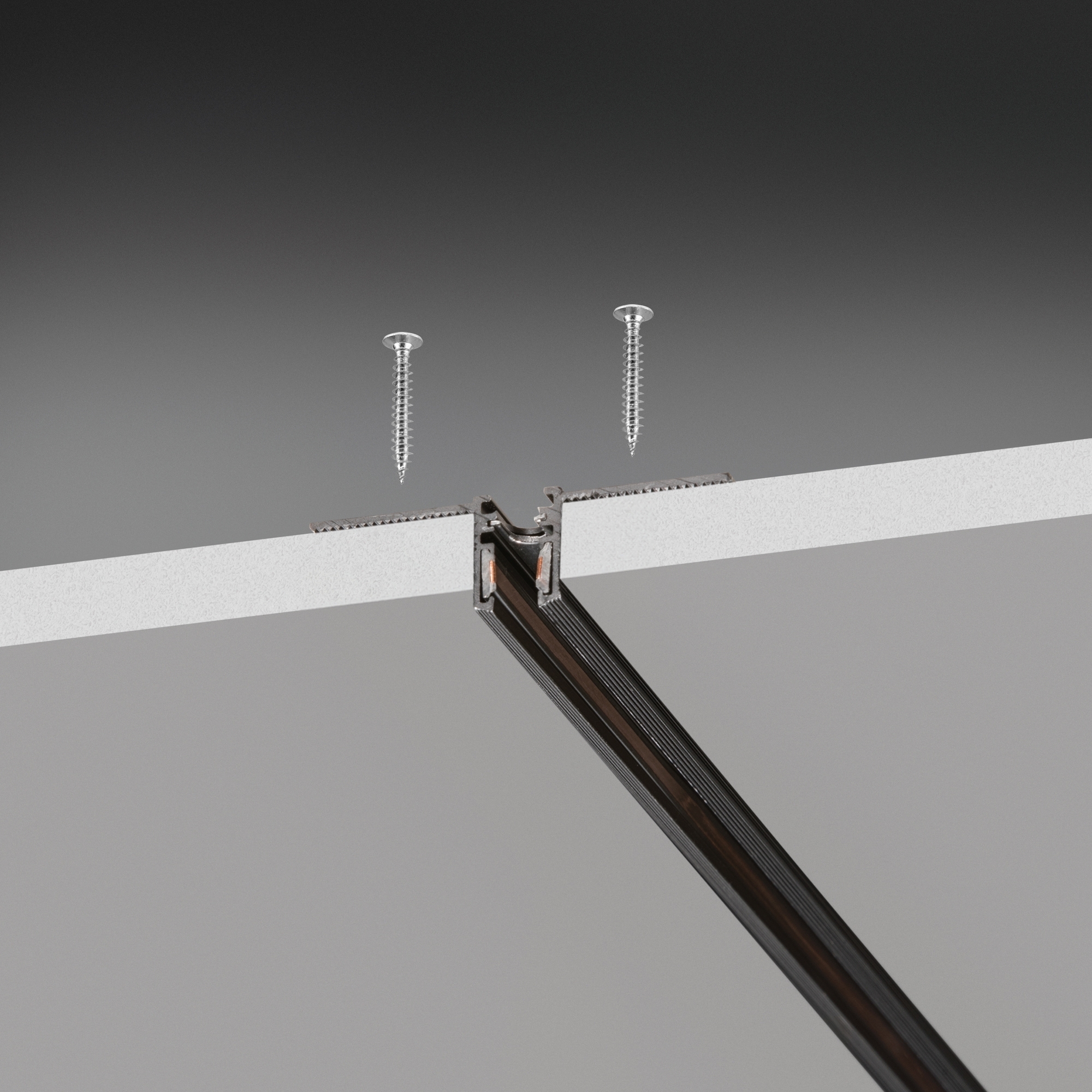 DEVA RECESSED BINARIO 2 MT NERO