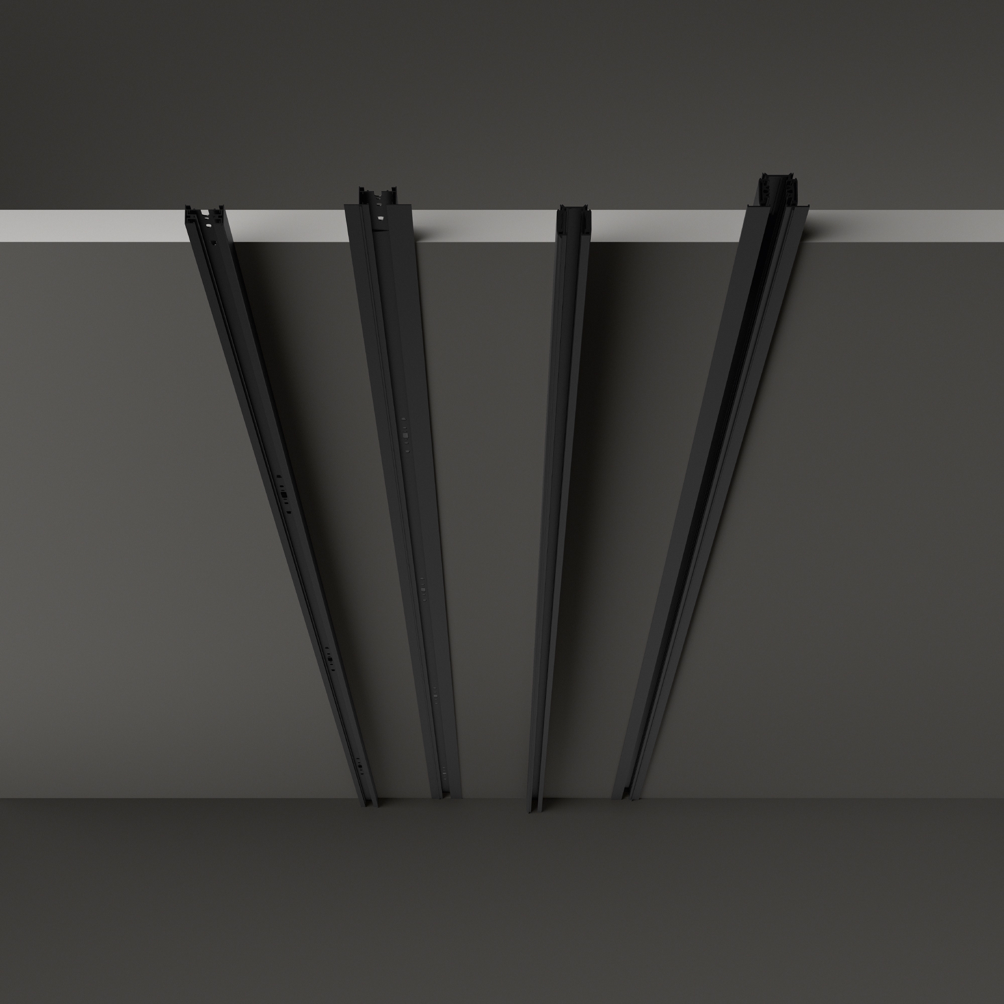 LINK 1-PHASE RECESSED BINARIO 1 MT NERO