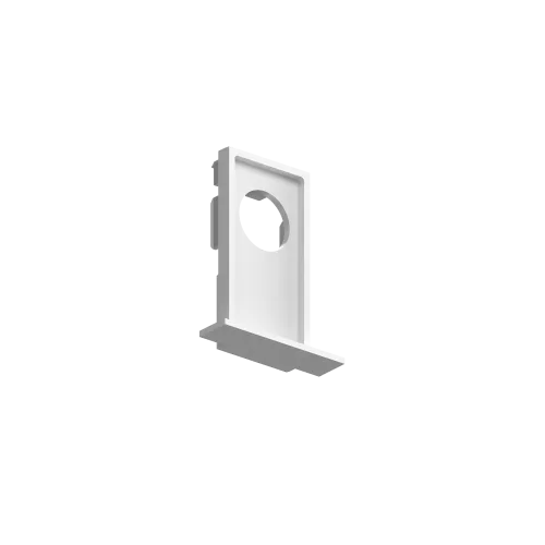 EGO END CAP RECESSED TRIM CON FORO WH