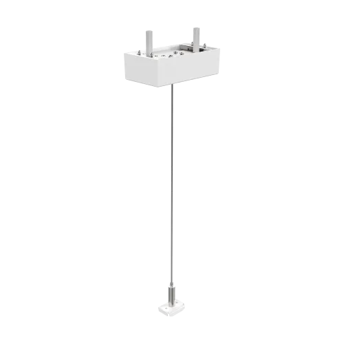 EGO KIT SINGLE STEEL CABLE 2 MT + CEILING CUP WH