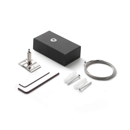 FLUO KIT SINGLE STEEL CABLE 2 MT + BK CEILING CUP