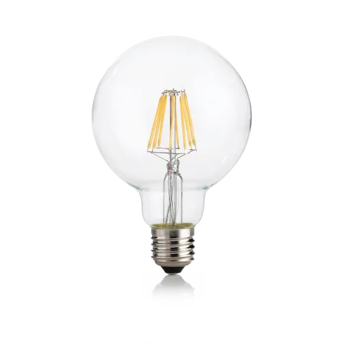 E27 GLOBO D095 08W 3000K CRI80 TRASP