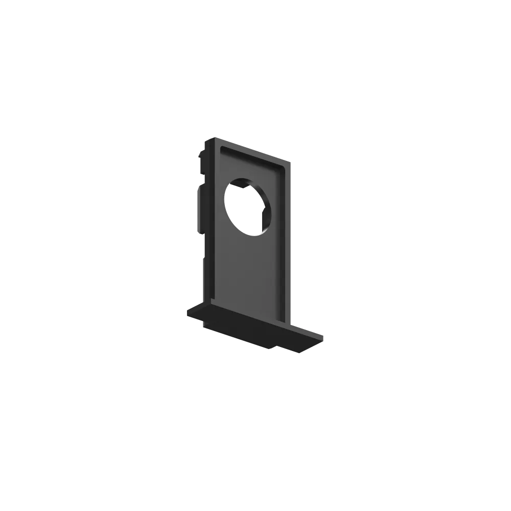 EGO END CAP RECESSED TRIM CON FORO BK