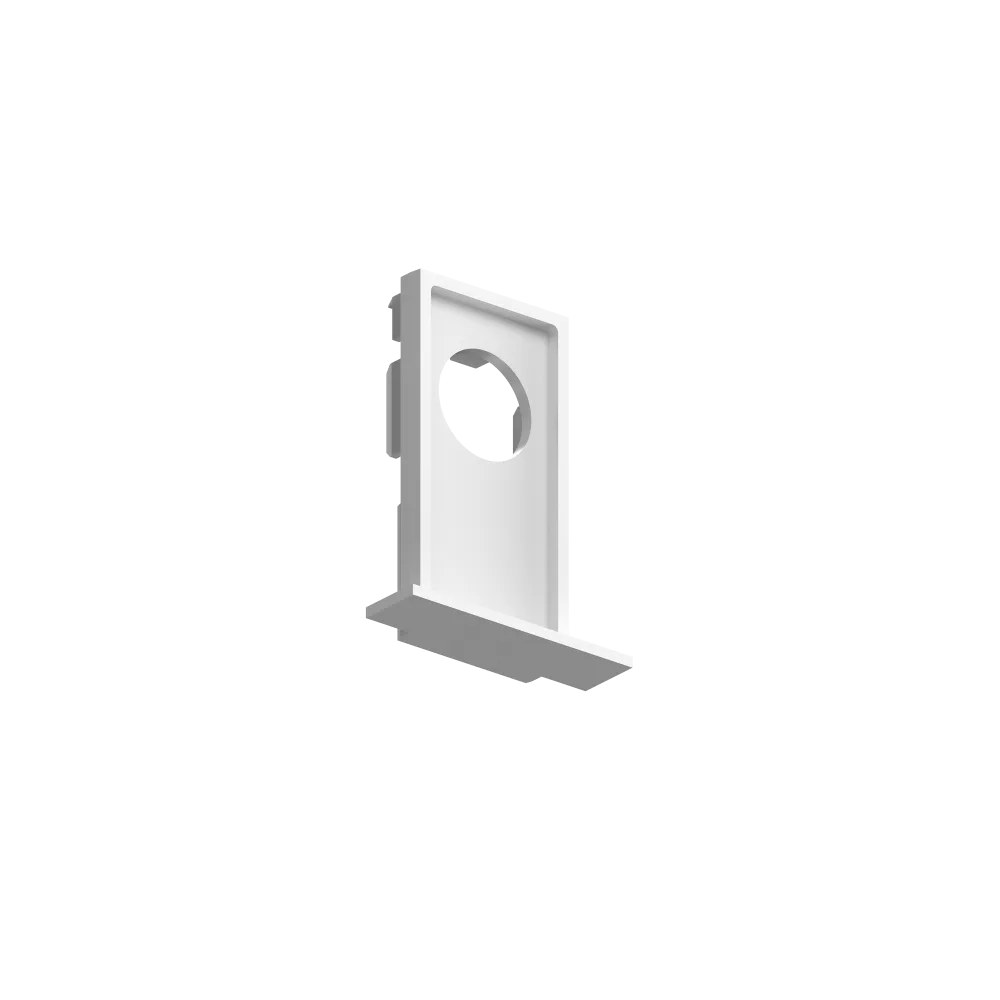 EGO END CAP RECESSED TRIM CON FORO WH