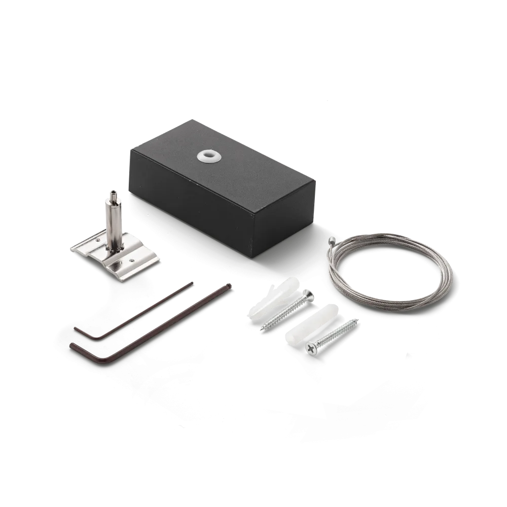 FLUO KIT SINGLE STEEL CABLE 2 MT + BK CEILING CUP