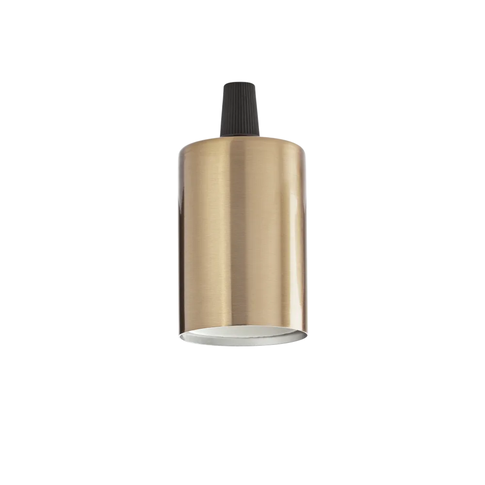 PORTALAMPADA E27 LISCIO OTTONE