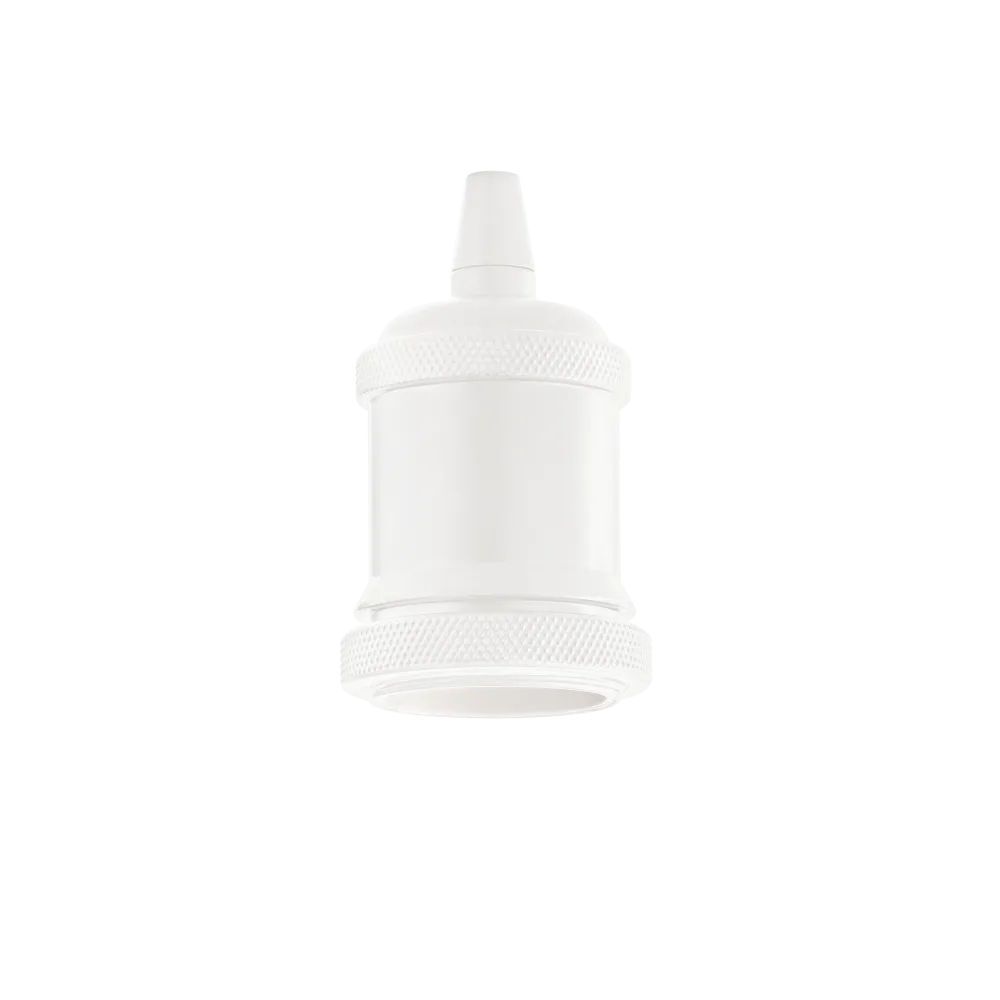PORTALAMPADA E27 GHIERA BIANCO