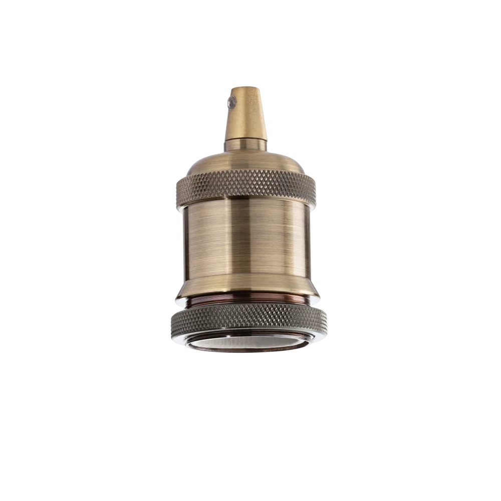 PORTALAMPADA E27 GHIERA OTTONE