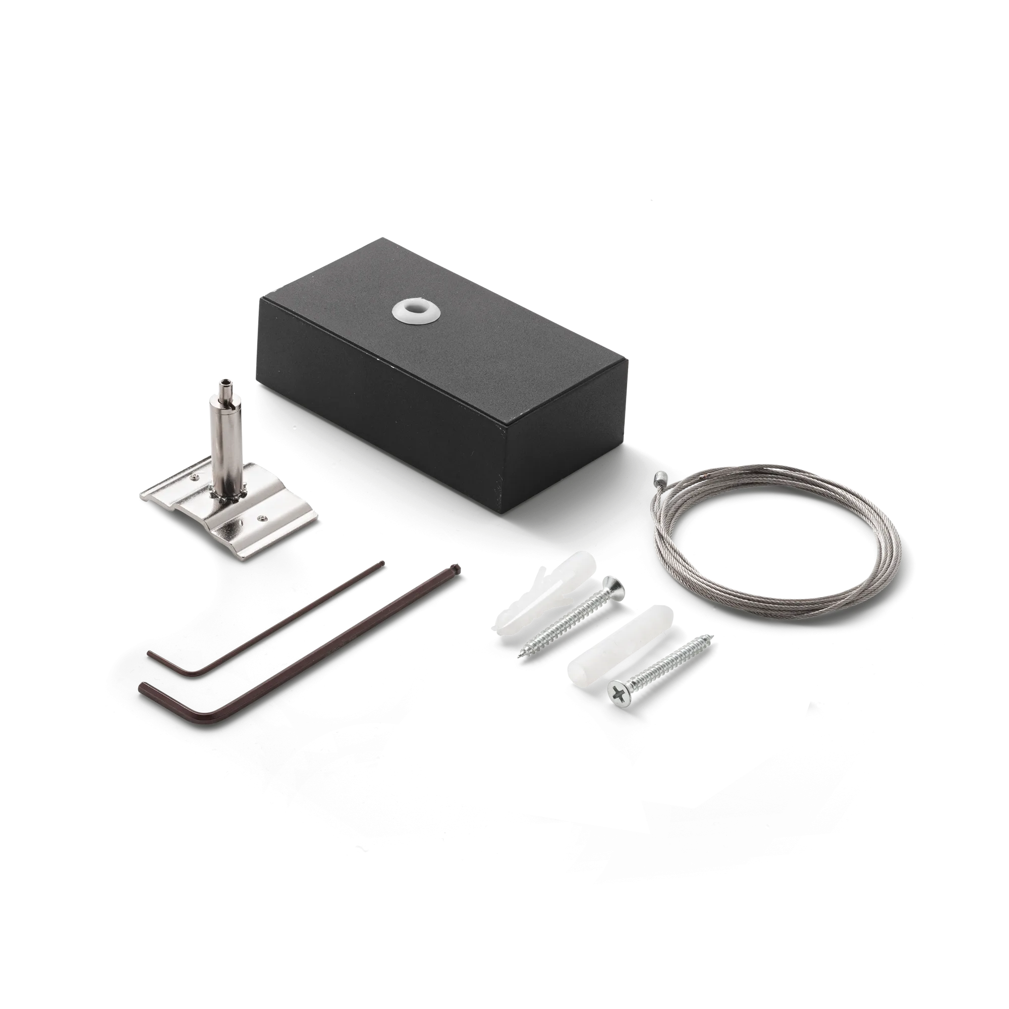 FLUO KIT SINGLE STEEL CABLE 2 MT + BK CEILING CUP