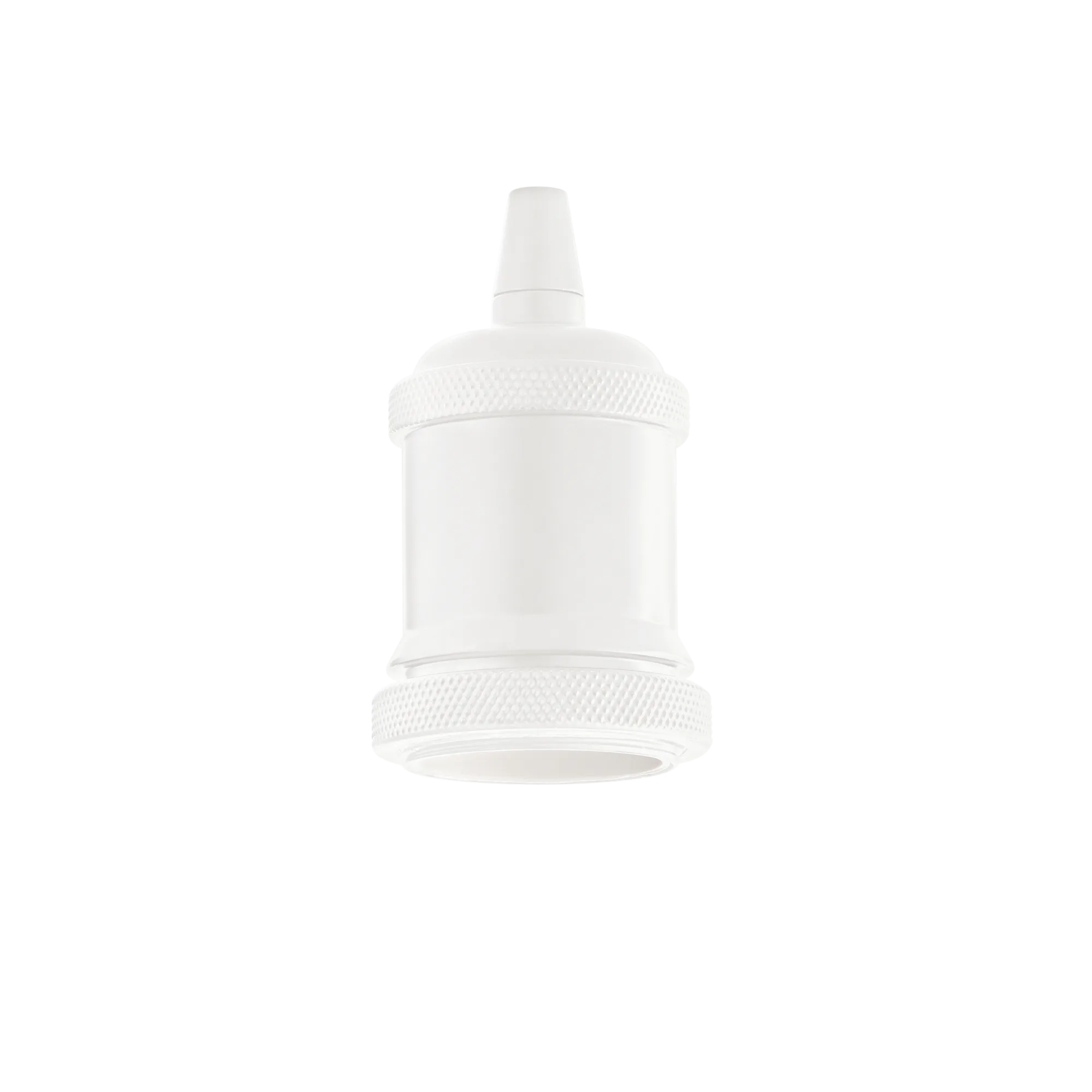 PORTALAMPADA E27 GHIERA BIANCO